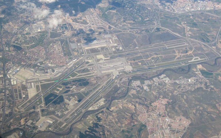 aeroporto Madrid-Barajas dall'alto